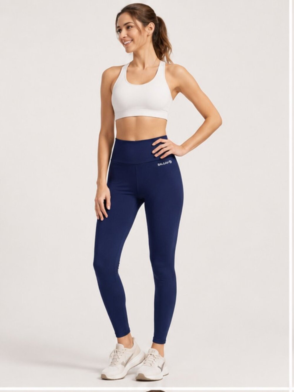 Baleaf Navy Blue High Rise Yoga Pants Leggings - Size L